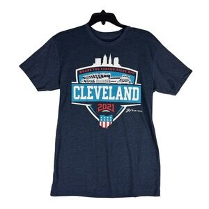 GV Art + Design Cleveland 2021 Season Kickoff Heather Navy Graphic T-Shirt Small